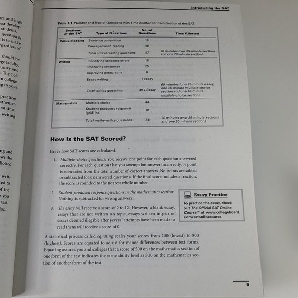 Official SAT (Scholastic Assessment Test) Study Guide - Picture 7 of 9